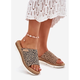 Leopardo delle infradito da donna marrone 1