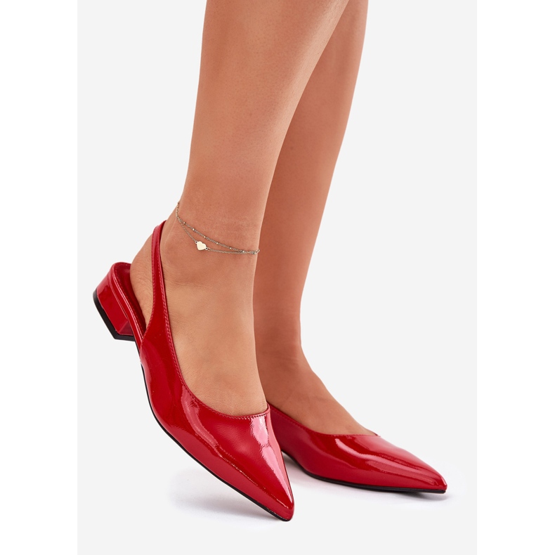 Ballerinas rossa a ruote basse rosse rosso 1
