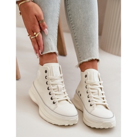 Sneaker femminili sulla piattaforma Big Star OO274064 Piattaforma bianca 2