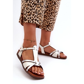 Sandali Bassi da Donna In Eco Pelle Sergio Leone SK071H Bianco 3