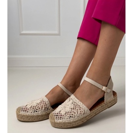 BEIGE SANDALS Openwork Espadrilles 2