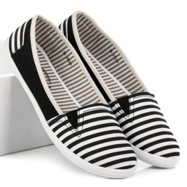 Slipon a righe nero 2
