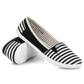 Slipon a righe nero 1