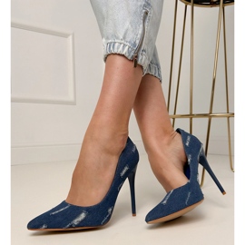 Pompe del tallone blu navy 2