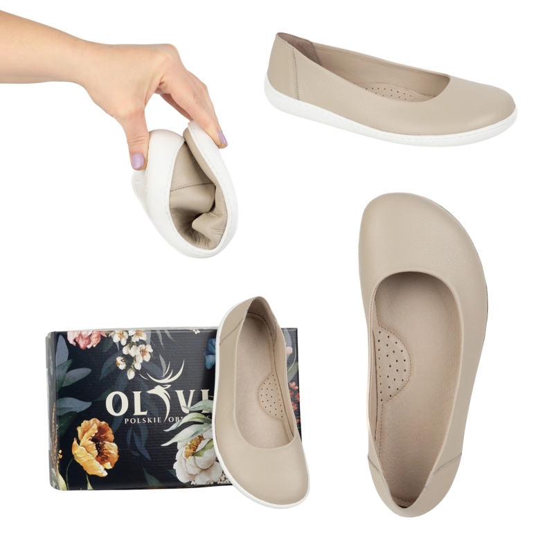 Olivier Le pompe minimaliste femminili a piedi nudi sono scivolate 1771pol beige 2