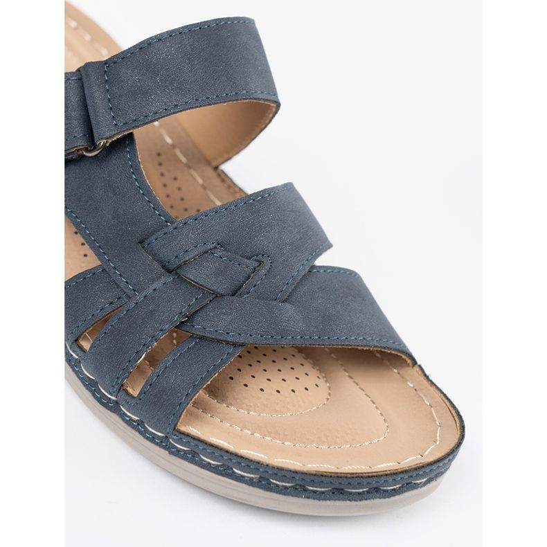 Seastar Infradito da donna blu con velcro 1