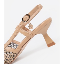 Goodin Pompe aperte a ruote basse beige 1