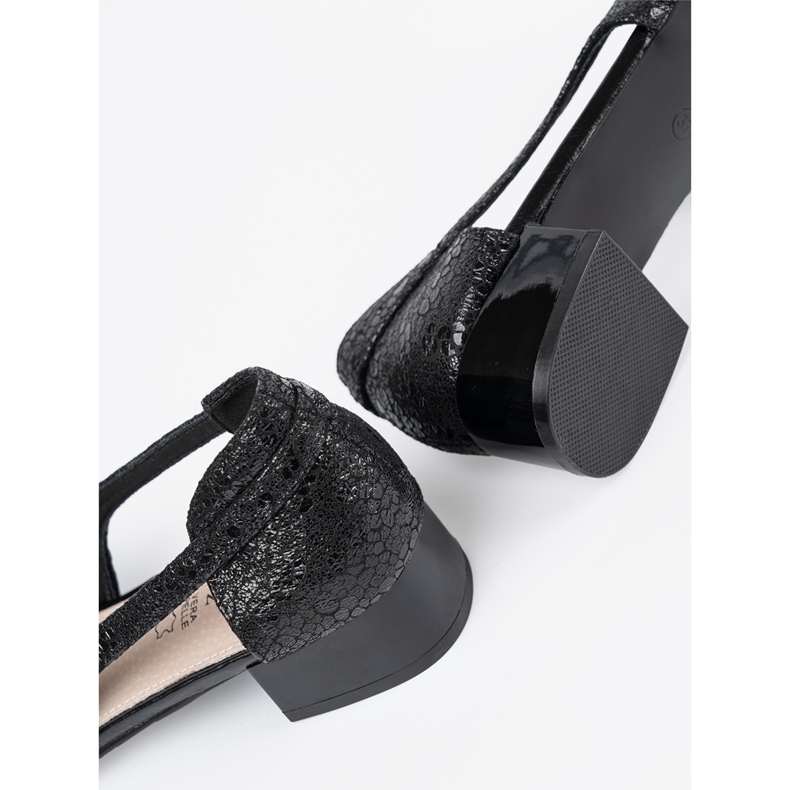 Goodin Scarpe scorrevoli nere con le dita nude nero 1