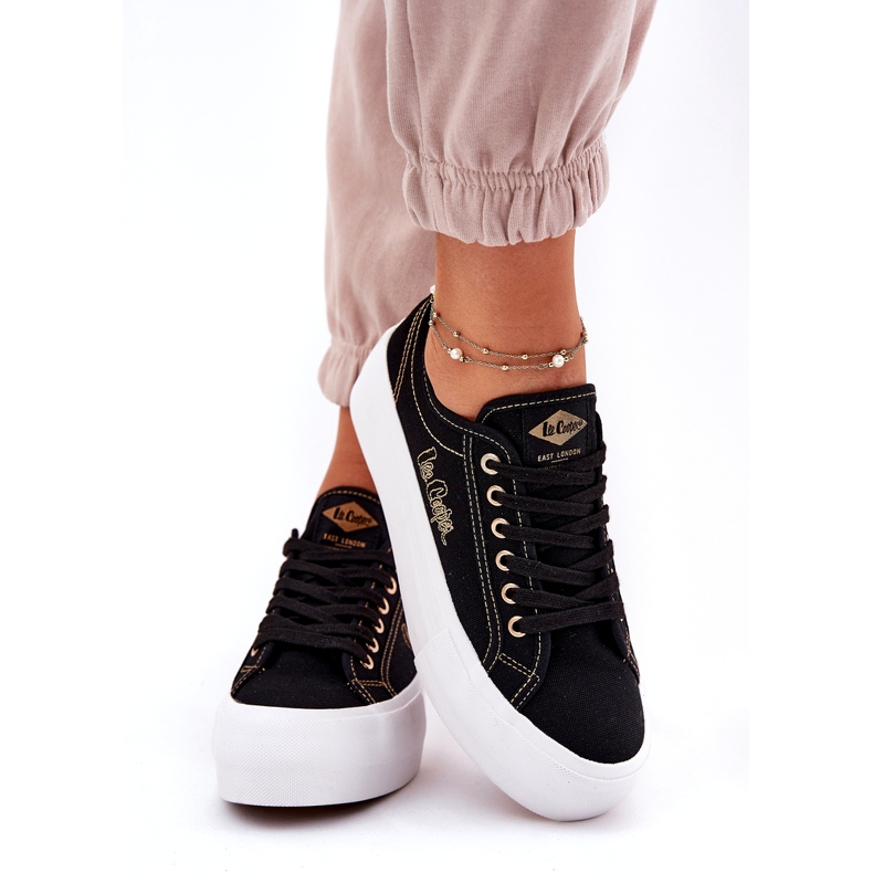 Sneaker materiali da donna sulla piattaforma Lee Cooper LCW-25-31-3431L nero 3