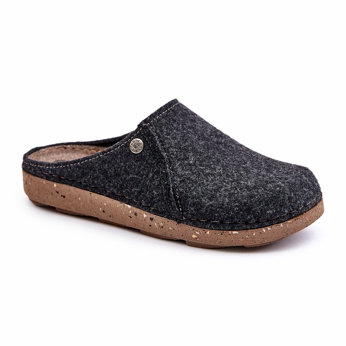 Pantofole da uomo inblu mt000011 grafite nero 3