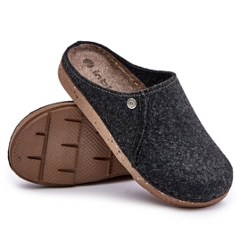 Pantofole da uomo inblu mt000011 grafite nero 4