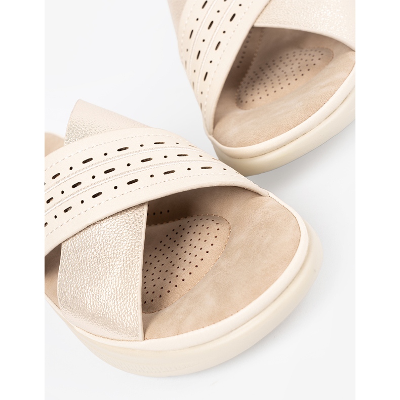 Light Beige Flip Flip sulla piattaforma 1