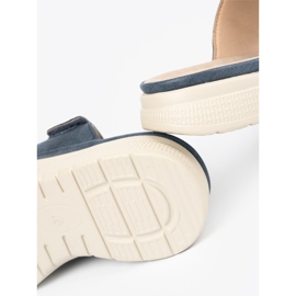 Comodi infradito in velcro femminile blu 1