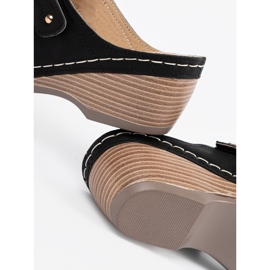 Ciabatte nere con zeppa nero 1