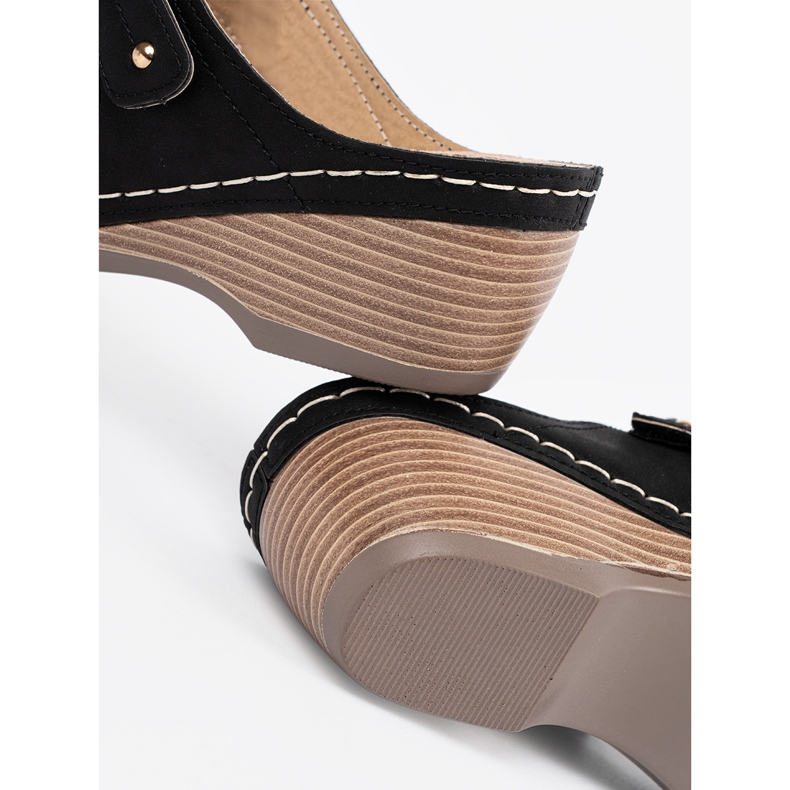 Ciabatte nere con zeppa nero 1