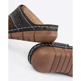 Ciabatte nere con zeppa nero 1