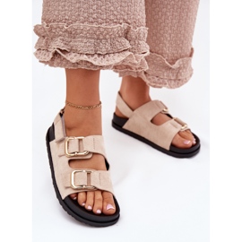 Sandali femminili con morsetti leggeri beige 2