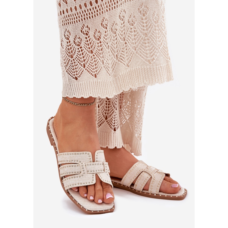 Flip piatto piatto decorati -Flip piatti beige 1