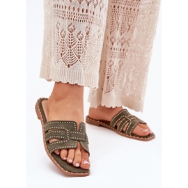 Flop a ruote piatto decorati verde 2