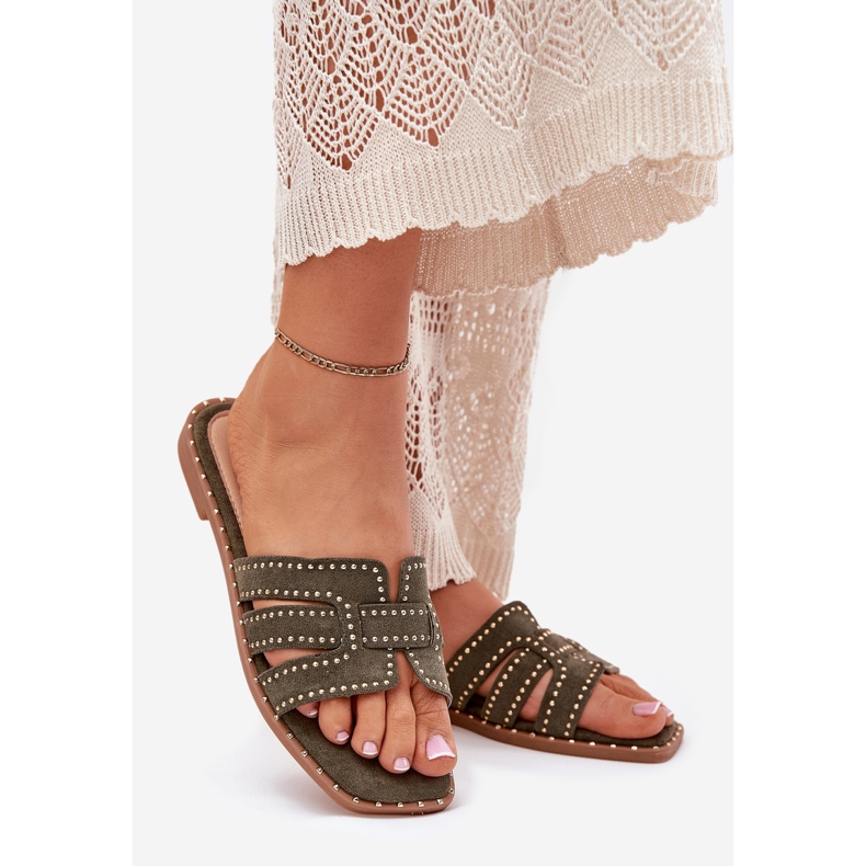 Flop a ruote piatto decorati verde 1