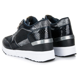 Kylie Scarpe sportive su una zeppa blu navy 1