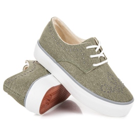 Kylie Sneakers Con Cristalli verde 2