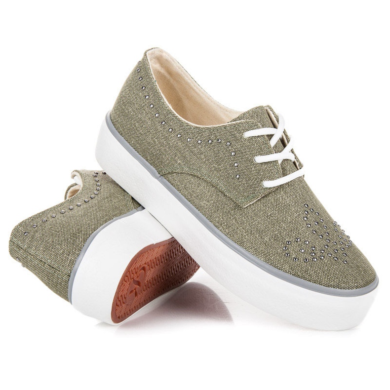 Kylie Sneakers Con Cristalli verde 2