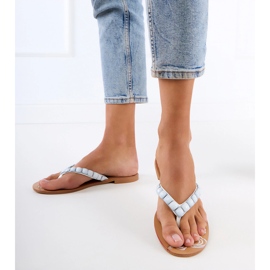 Flip White Flip decorati con ciottoli bianca 1