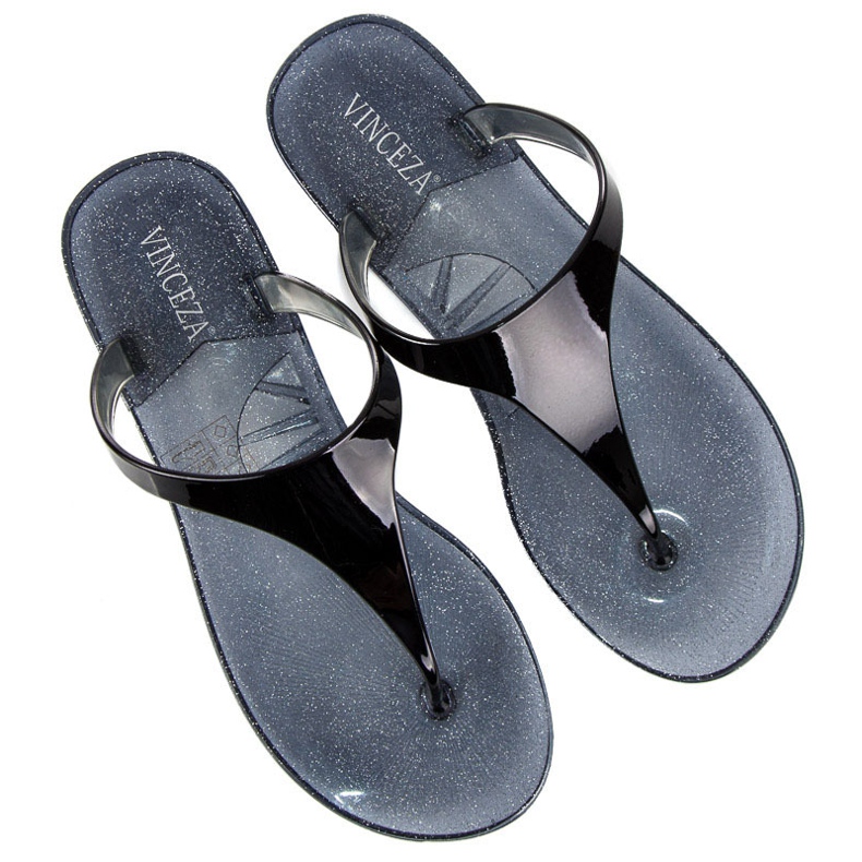 Vinceza Infradito in gomma nero 1