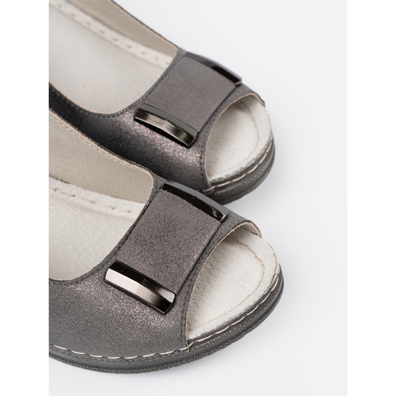 Goodin Sandali a cuneo da donna grigio 1