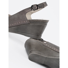 Goodin Sandali a cuneo da donna grigio 2