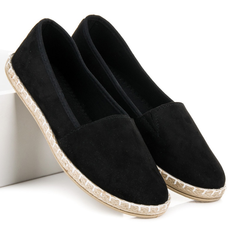 Espadrillas in camoscio nero 2