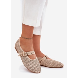 Ballerinas con treccia e beige 1