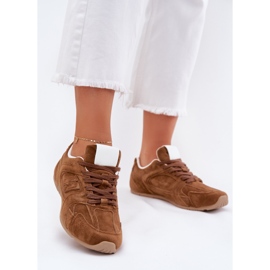 Scarpe sportive femminili con cammello ecologio marrone 2