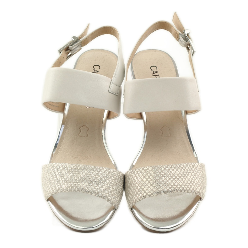 Sandali Caprice scarpe da donna 28302 marrone giallo 4