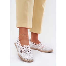 Espadrille bianche in pizzo femminile bianco 2