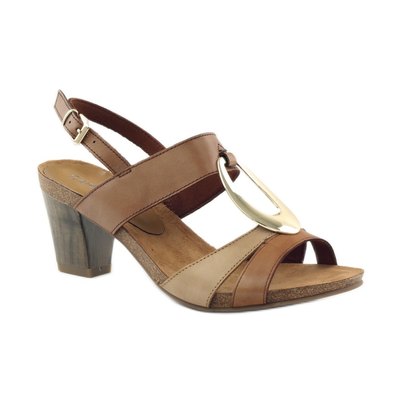 Sandali Caprice scarpe da donna con decoro 28307 marrone giallo 1