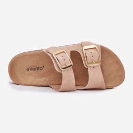 EVento Infradito da donna con fibbie da beige dorato 2
