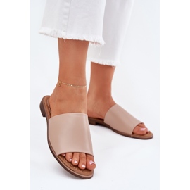 EVento Flip flip beige in pelle da donna in pelle 2