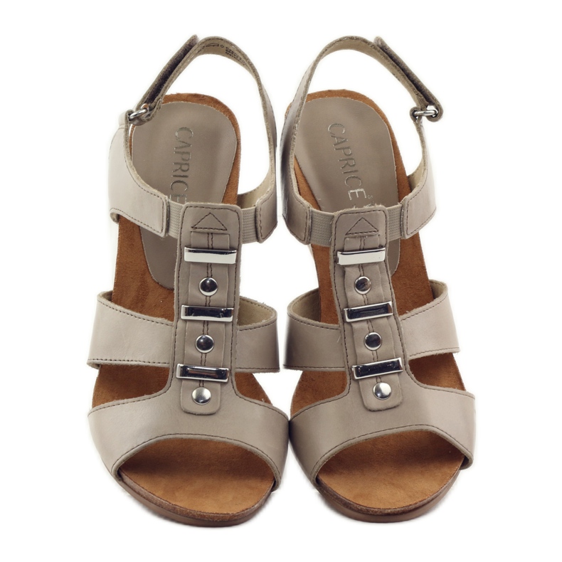 Sandali Caprice scarpe da donna con velcro 28309 marrone multicolore 4
