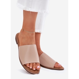 EVento Flip flip beige in pelle da donna in pelle 1