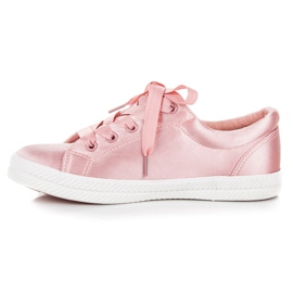 Kylie Scarpe da ginnastica in raso rosa 1