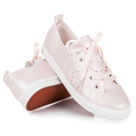 Kylie Sneakers Rosa Legate Con Un Nastro 2