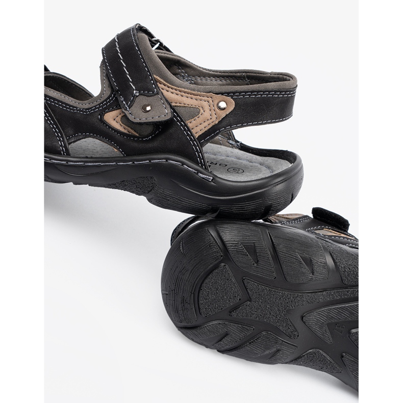 Sandali in chiusura strappo nero 1