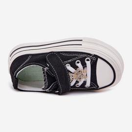 Girls 'Sneaker con una spilla dorata nero 2