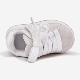Scarpe sportive con sneaker per il cuore dei bambini bianco 2