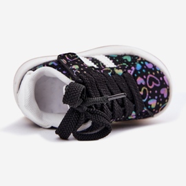 Sneaker sneaker scarpe sportive con cuori neri nero 2