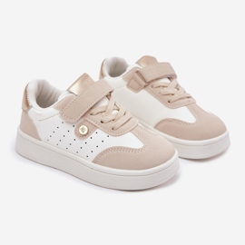Sneaker sneaker sneaker su velcro beige 1