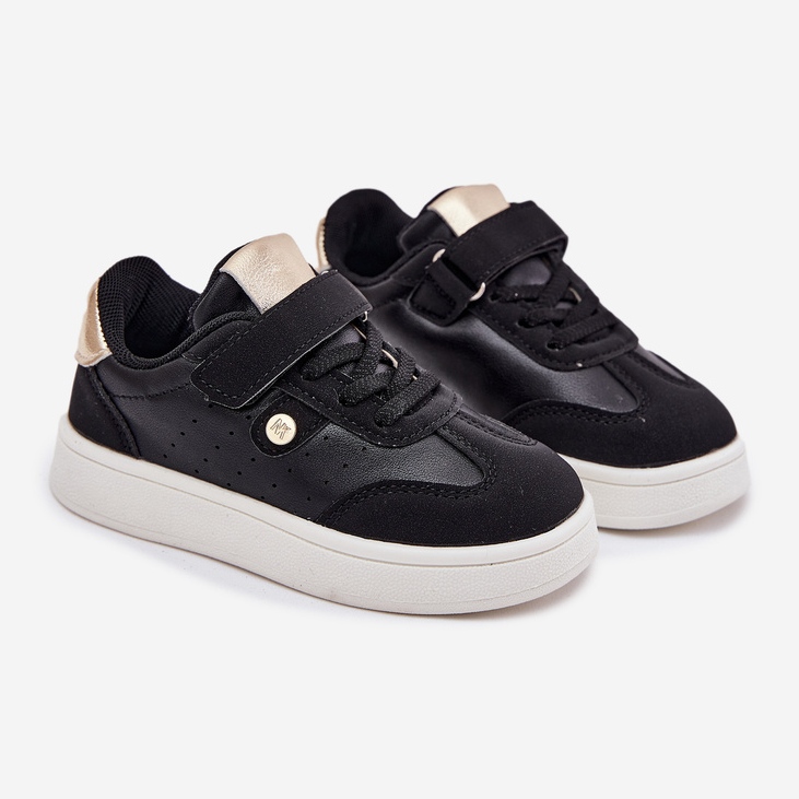Sneaker sneaker sneaker in velcro nero 1