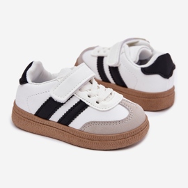 Scarpe da ginnastica sneaker sneaker con velcro bianco bianca 2